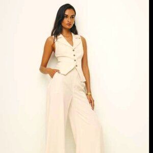 Reformation Taryn Two Piece Ivory - Size 0